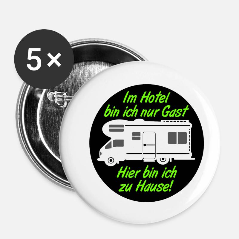 Motorhome at home (24) - Buttons small 1''/25 mm (5-pack) - white