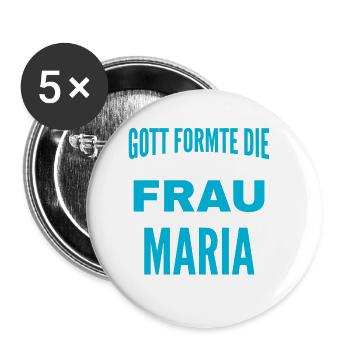 Maria Name Design - Buttons small 1''/25 mm (5-pack) - white - Front