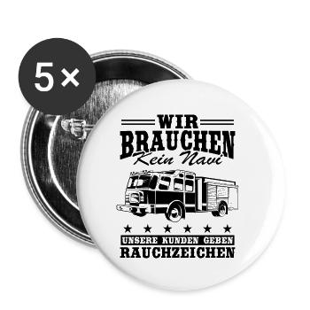 Nous n’avons pas besoin de donner un GPS à nos clients - Lot de 5 petits badges (25 mm) - blanc - Devant