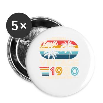 Légendaire vintage des années 1980 - Lot de 5 petits badges (25 mm) - blanc - Devant