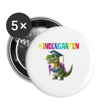 Écolier 2024 Scolarisation 2024 Rentrée scolaire - Lot de 5 petits badges (25 mm) - blanc - Devant