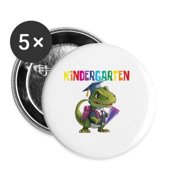 Écolier 2024 Scolarisation 2024 Rentrée scolaire - Lot de 5 petits badges (25 mm) - blanc - Devant