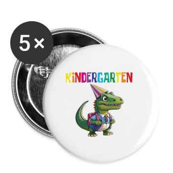 Écolier 2024 Scolarisation 2024 Rentrée scolaire - Lot de 5 petits badges (25 mm) - blanc - Devant
