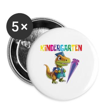 Écolier 2024 Scolarisation 2024 Rentrée scolaire - Lot de 5 petits badges (25 mm) - blanc - Devant