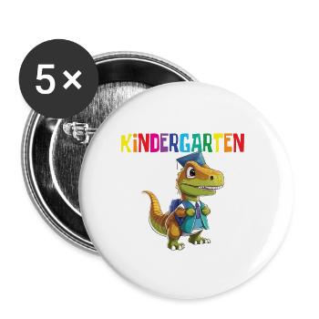 Écolier 2024 Scolarisation 2024 Rentrée scolaire - Lot de 5 petits badges (25 mm) - blanc - Devant