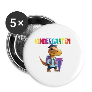 Écolier 2024 Scolarisation 2024 Rentrée scolaire - Lot de 5 petits badges (25 mm) - blanc - Devant