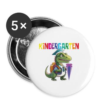 Écolier 2024 Scolarisation 2024 Rentrée scolaire - Lot de 5 petits badges (25 mm) - blanc - Devant