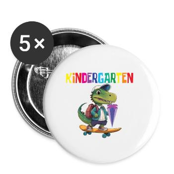 Écolier 2024 Scolarisation 2024 Rentrée scolaire - Lot de 5 petits badges (25 mm) - blanc - Devant