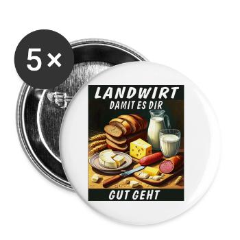 FARMER TO MAKE YOU FEEL GOOD - Buttons small 1''/25 mm (5-pack) - white - Front