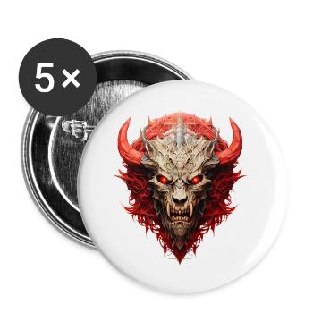 Démons : Des êtres mystiques de l’au-delà ? - Lot de 5 petits badges (25 mm) - blanc - Devant