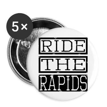 White-Water Rafting Rafting Safety - Buttons small 1''/25 mm (5-pack) - white - Front
