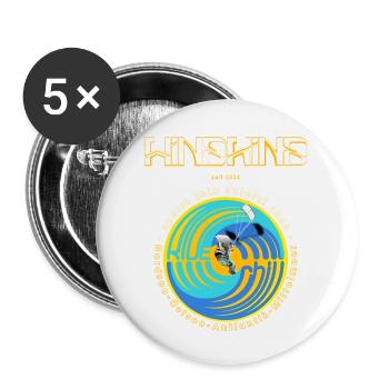 Kitesurfing - Buttons klein 25 mm (5er Pack) - Weiß - Vorne