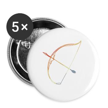 Archery - Buttons small 1''/25 mm (5-pack) - white - Front