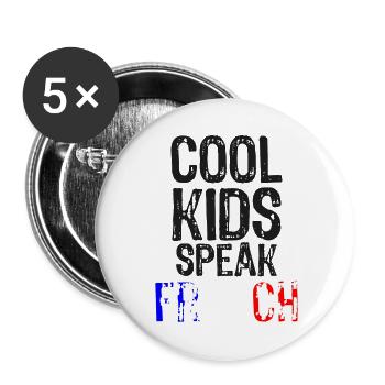 Cool Kids Speak French language Gift for France - Buttons small 1''/25 mm (5-pack) - white - Front
