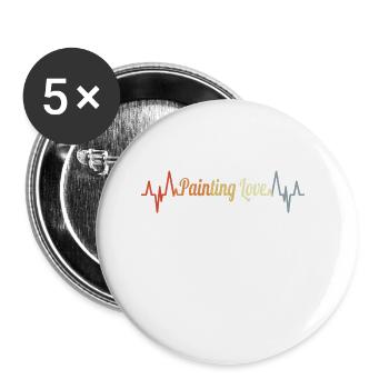 Painters and varnishers heart palpitations - Buttons small 1''/25 mm (5-pack) - white - Front