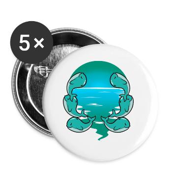 Baby, Whale, Fish, Marine Mammals, Children, Toddler - Buttons small 1''/25 mm (5-pack) - white - Front