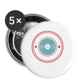 I Have Too Many Vinyl Records Said No One Ever Tur - Buttons small 1''/25 mm (5-pack) - white - Front