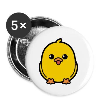 chick - Buttons small 1''/25 mm (5-pack) - white - Front