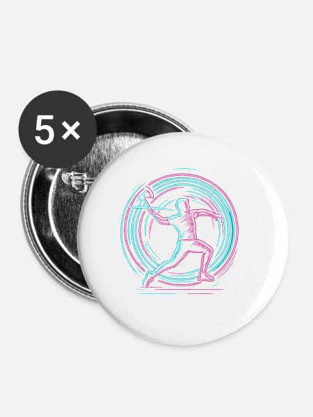 Axt Werfen Beil Werfer Äxte - Buttons klein 25 mm (5er Pack) - Weiß