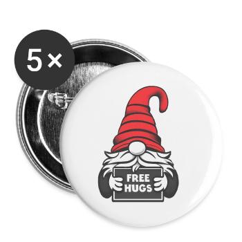Midget hugs forgives free hugs sweet - Buttons small 1''/25 mm (5-pack) - white - Front