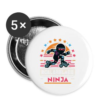 Rollerblade Ninja 7 - Buttons klein 25 mm (5er Pack) - Weiß - Vorne