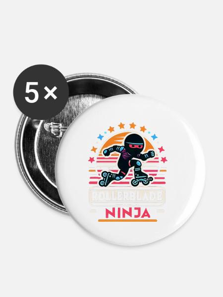Rollerblade Ninja 7 - Buttons klein 25 mm (5er Pack) - Weiß