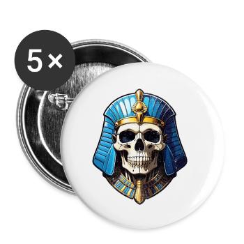 Pharaoh- Mummy - Egypt - Buttons small 1''/25 mm (5-pack) - white - Front