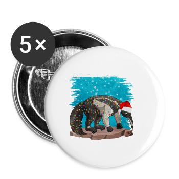 Liebes Ameisenbär Geschenk - Buttons klein 25 mm (5er Pack) - Weiß - Vorne