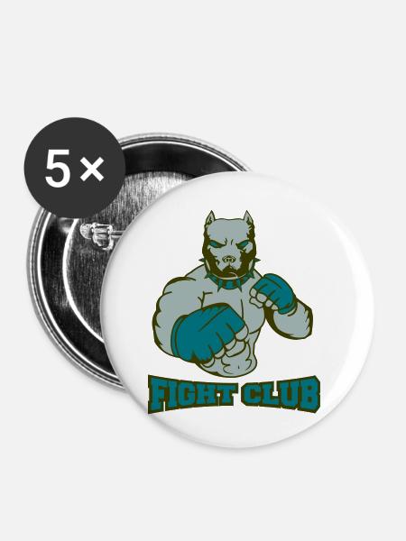 dog fighter - Buttons klein 25 mm (5er Pack) - Weiß