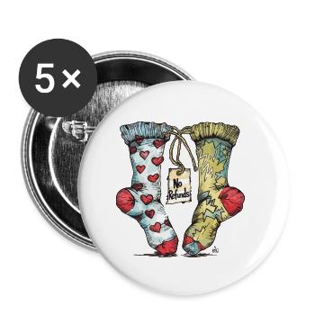 Jumelé pour l’éternité - Lot de 5 petits badges (25 mm) - blanc - Devant