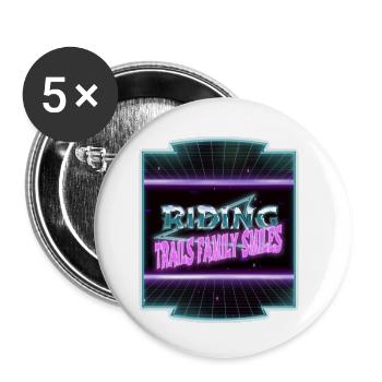 Techniques d’équitation Idées actuelles - Lot de 5 petits badges (25 mm) - blanc - Devant