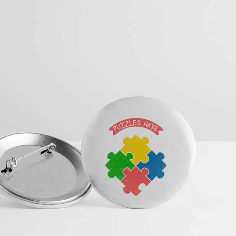 Même les puzzles les plus difficiles ont une pièce de solution Jig Lot de 5 petits badges (25 mm)