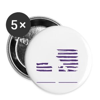 Purple Up For Military Kids Month Enfant de Militaire - Lot de 5 petits badges (25 mm) - blanc - Devant