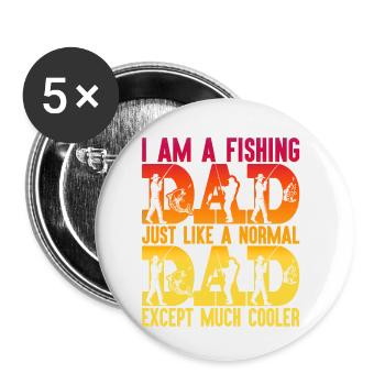 fisch, fisch, angeln, see, meer, angeln, fauna, exotisch - Buttons klein 25 mm (5er Pack) - Weiß - Vorne