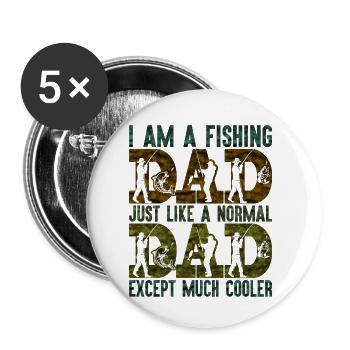 fisch, fisch, angeln, see, meer, angeln, fauna, exotisch - Buttons klein 25 mm (5er Pack) - Weiß - Vorne