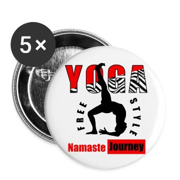 Freestyle Yoga - Buttons small 1''/25 mm (5-pack) - white - Front