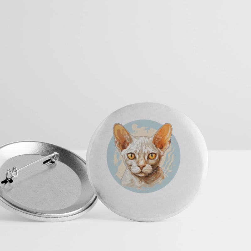 Devon Rex Kitten Devon Rex Cat Buttons small 1''/25 mm (5-pack)