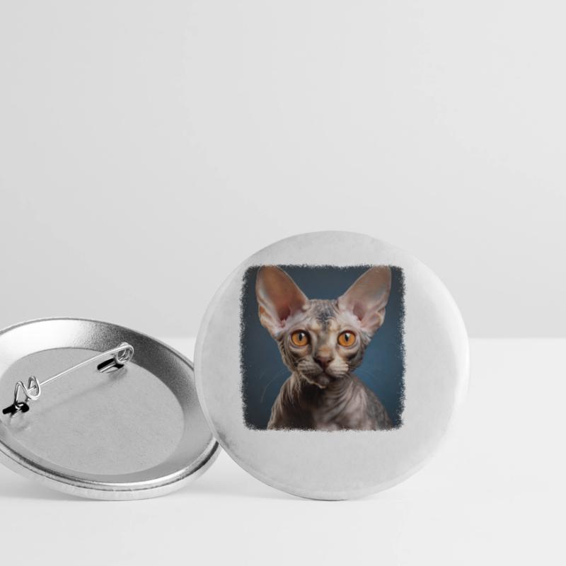 Devon Rex Kitten Devon Rex Cat Buttons small 1''/25 mm (5-pack)