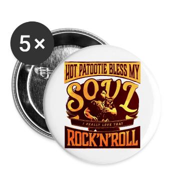 Hot Patootie bénir mon âme Eddie RHPS brun doré - Lot de 5 petits badges (25 mm) - blanc - Devant