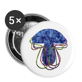 Mushroom - Buttons small 1''/25 mm (5-pack) - white - Front