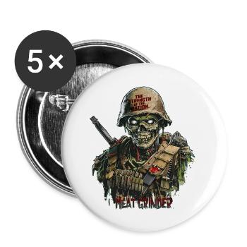 Meat Grinder - Buttons small 1''/25 mm (5-pack) - white - Front