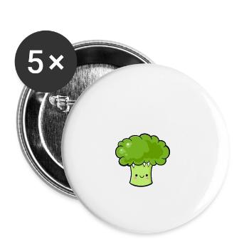 Ich Mag Halt Einfach Brokkoli Ok - Buttons klein 25 mm (5er Pack) - Weiß - Vorne