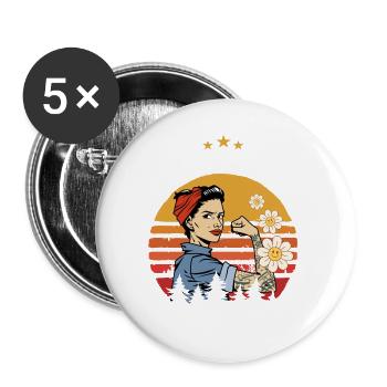 Retro Birth Year 1940 Vintage Birthday 1940 - Buttons small 1''/25 mm (5-pack) - white - Front
