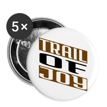 randonnée équestre conseils VTT vélo de descente - Lot de 5 petits badges (25 mm) - blanc - Devant