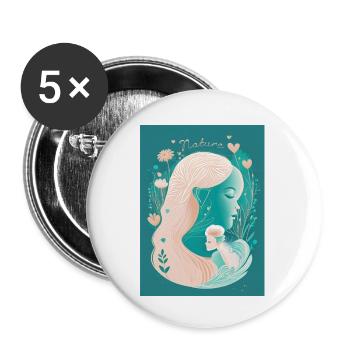 Embrace: Pastel Peach Lovers in Nature - Buttons small 1''/25 mm (5-pack) - white - Front
