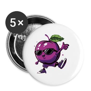 Plum - Buttons small 1''/25 mm (5-pack) - white - Front