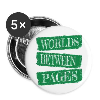 literary community gift idea relaxation - Buttons klein 25 mm (5er Pack) - Weiß - Vorne