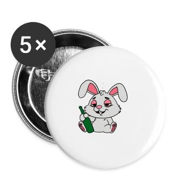 Mythical name Master Wampe - Buttons small 1''/25 mm (5-pack) - white - Front