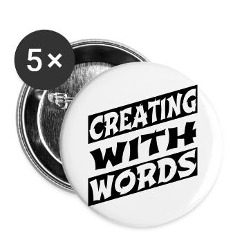 fun creative inspiration artistic innovation - Buttons klein 25 mm (5er Pack) - Weiß - Vorne