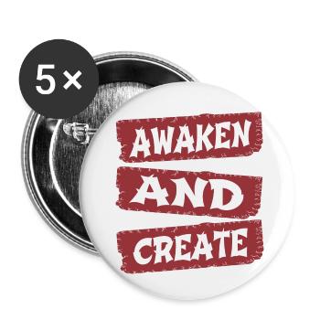 jokes gift birthday present - Buttons klein 25 mm (5er Pack) - Weiß - Vorne